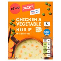 Jack's Chicken & Vegetable Soup with Croutons 5 x 22g (110g) (Case of 7)