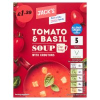 Jack's Tomato & Basil Cup Soup 5 x 24g (120g) x 7