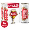 Stella Artois Belgium Premium Lager Beer 4 × 440ml (Case of 6) [PM £6.25 ] Stella Artois