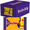 Cadbury Crunchie Chocolate Bar 4 Pack Multipack £1.65 PMP 104.4g [PM £1.65] (Case of 10) - British Hypermarket-uk