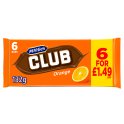 McVitie's Club Orange 6 x 22g (132g) [PM £1.49](Case of 12) - British Hypermarket-uk