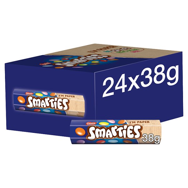 Smarties Milk Chocolate Tube 38g Case of 24