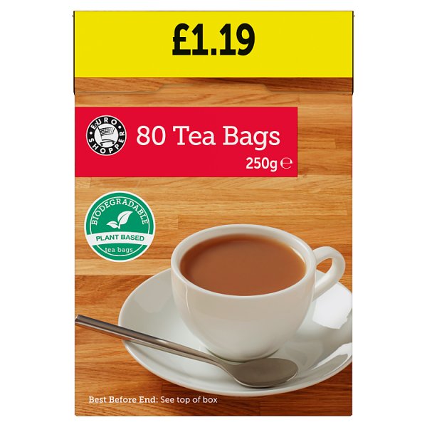 Euro Shopper 80 Tea Bags 250g (Case of 6)