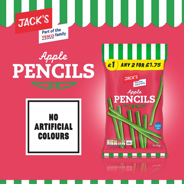 Jack's Apple Pencils 140g x 10