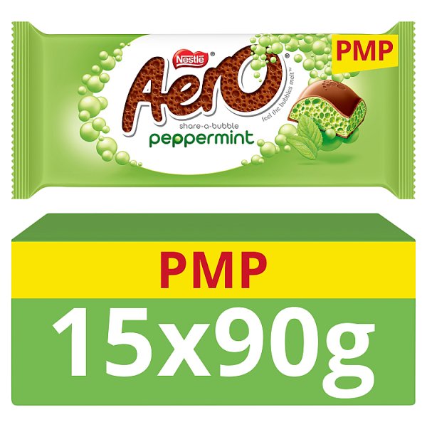 Aero Peppermint Chocolate Sharing Bar 90g x 15 PMP £1.65