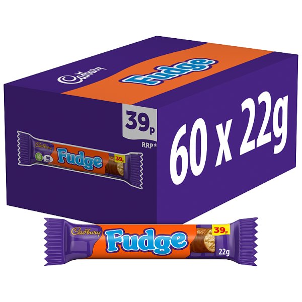 Cadbury Fudge Chocolate Bar 22g x 60