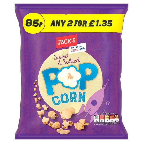 Jack's Sweet & Salted Popcorn 50g x 18