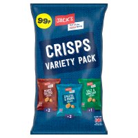 Jack's Crisps Variety Pack 5 x 20g (Case of 10)