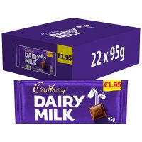 Cadbury Dairy Milk Chocolate Bar PMP 195P 95g x 22