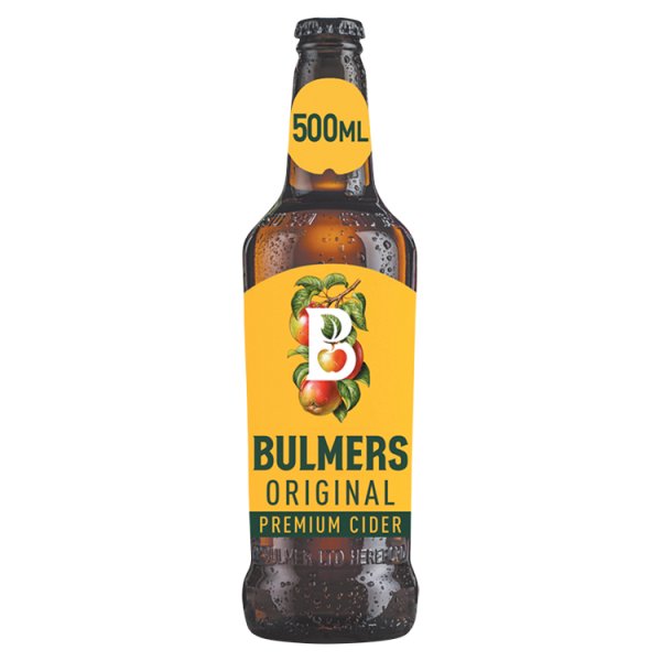 Bulmers Original Premium Apple Cider Bottle 4.5% ABV 500ml Case of 12