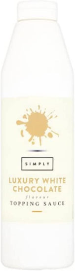 Simply Luxury White Chocolate Flavour Topping Sauce 1kg, Case of 6 Simply