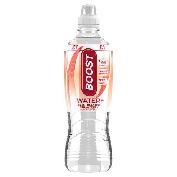 Boost Water+ Electrolytes Strawberry & Peach 500ml x 12
