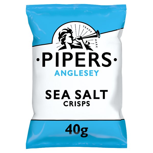 Pipers Anglesey Sea Salt Crisps Grab Bag 40g Case of 24