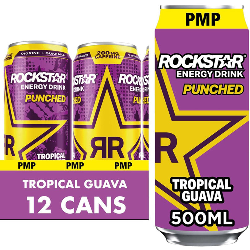 Rockstar Punched Guava 500ml Can pm 1.19, Case of 12 Rockstar