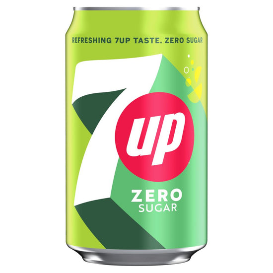 7UP Zero Sugar 330ml, Case of 24 7UP