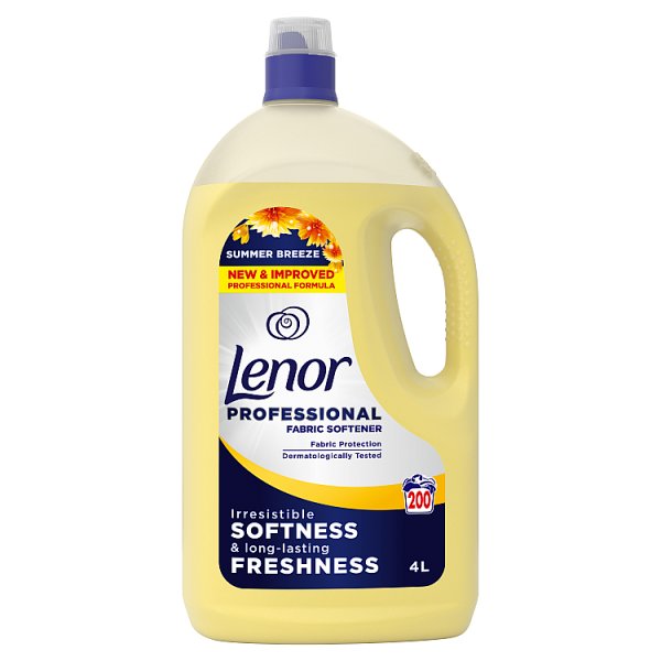 Lenor Professional Fabric Softener, Summer Breeze 4L Case of 2 Lenor