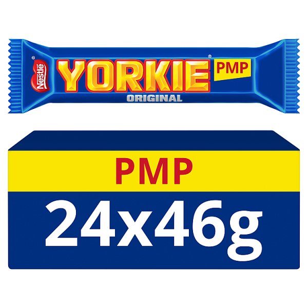 Yorkie Milk Chocolate Bar 46g PMP 89p Case of 24