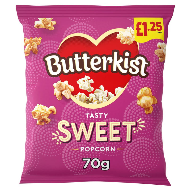 Butterkist Cinema Sweet Popcorn 70g,[PM £1.00 ], case of 12 Butterkist