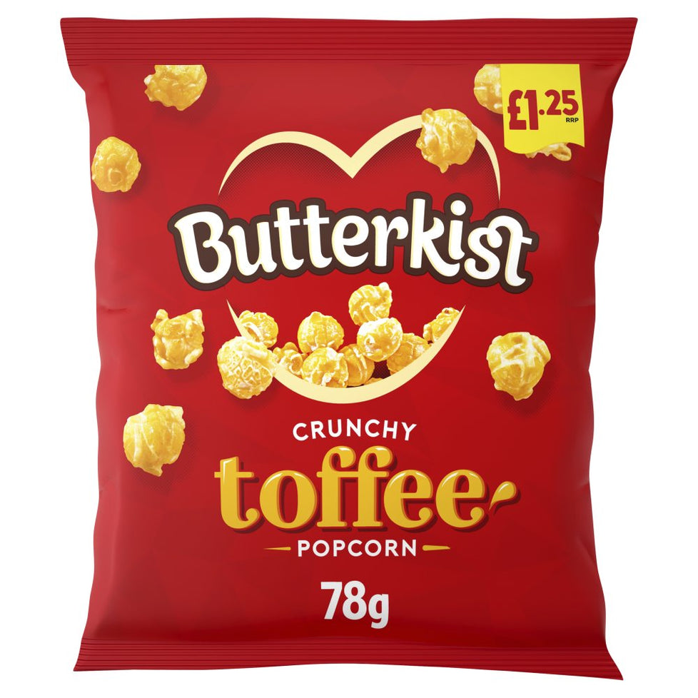 Butterkist Crunchy Toffee Popcorn 78g,[PM £1.25], Case of 15 Butterkist