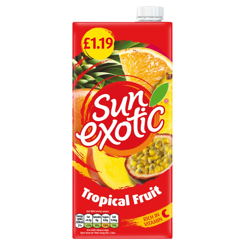 Sun Exotic Tropical Fruit 1 Litre [PM £1.19 ], Case of 12 Sun Exotic