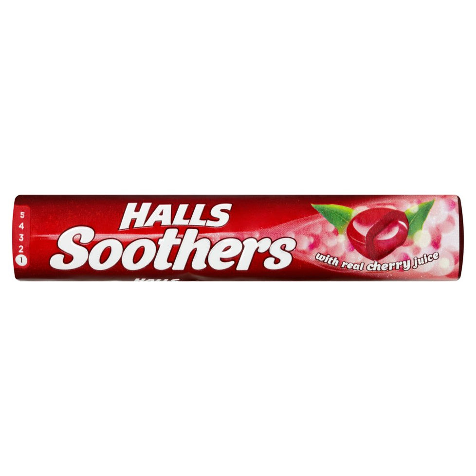 Halls Soothers Cherry Flavour 45g, Case of 20 Halls