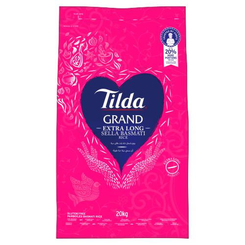 Tilda Grand Extra Long Sella Basmati Rice 20kg Tilda