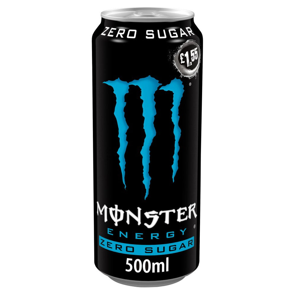 Monster Zero Sugar Energy Drink 500ml [PM £1.55 ], Case of 12 Monster