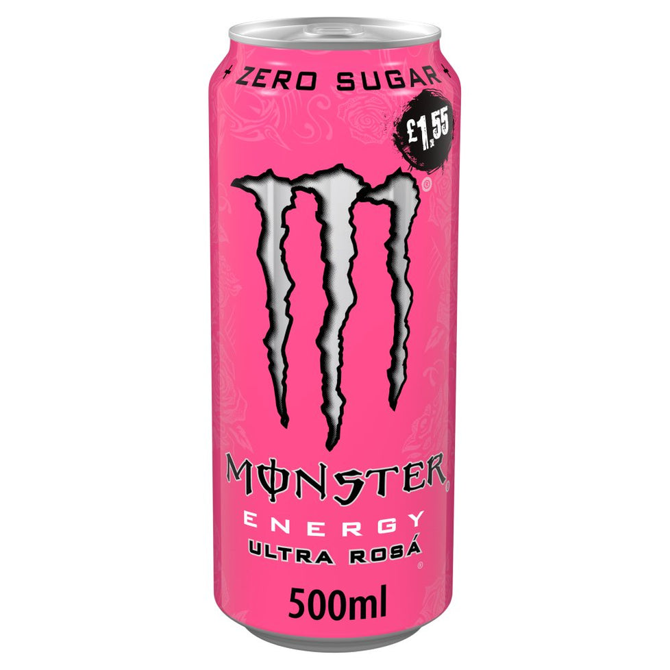 Monster Energy Ultra Rosa 500ml [PM £1.39 ], Case of 12 Monster
