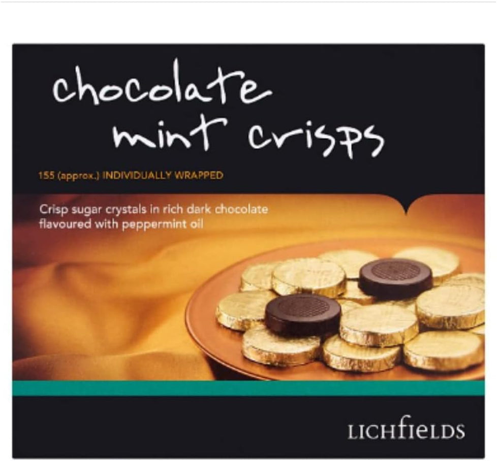 Lichfields Chocolate Mint Crisps 1kg, Case of 8 Lichfields