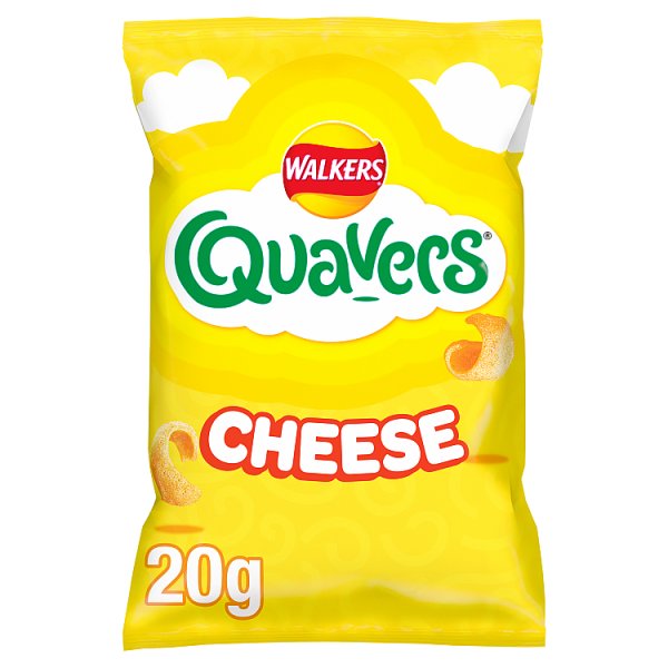 Walkers Quavers Cheese Grab Bag Crisps 20g Case of 32