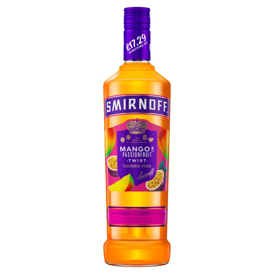 Smirnoff Mango & Passionfruit Twist Flavoured Vodka 70cl PMP £15.99, Case of 6 Smirnoff