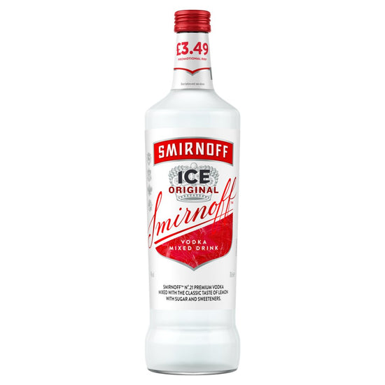 Smirnoff Ice Vodka Mixed Drink 70cl Bottle PMP £3.29, Case of 6 Smirnoff