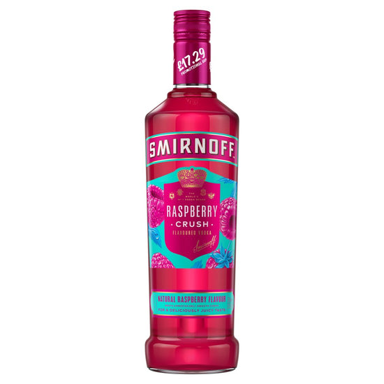 Smirnoff Raspberry Crush Flavoured Vodka 70cl PMP £17.29, Case of 6 Smirnoff