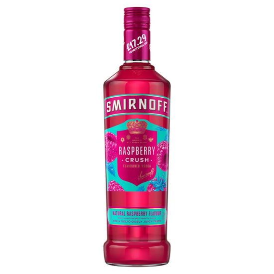 Smirnoff Raspberry Crush Flavoured Vodka 70cl PMP £17.29, Case of 6 Smirnoff