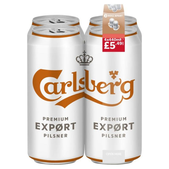 Carlsberg Export Lager Beer 4 x 500ml PM £5.89 Cans [PM 4 for £5.89 ] case of 6 Carlsberg