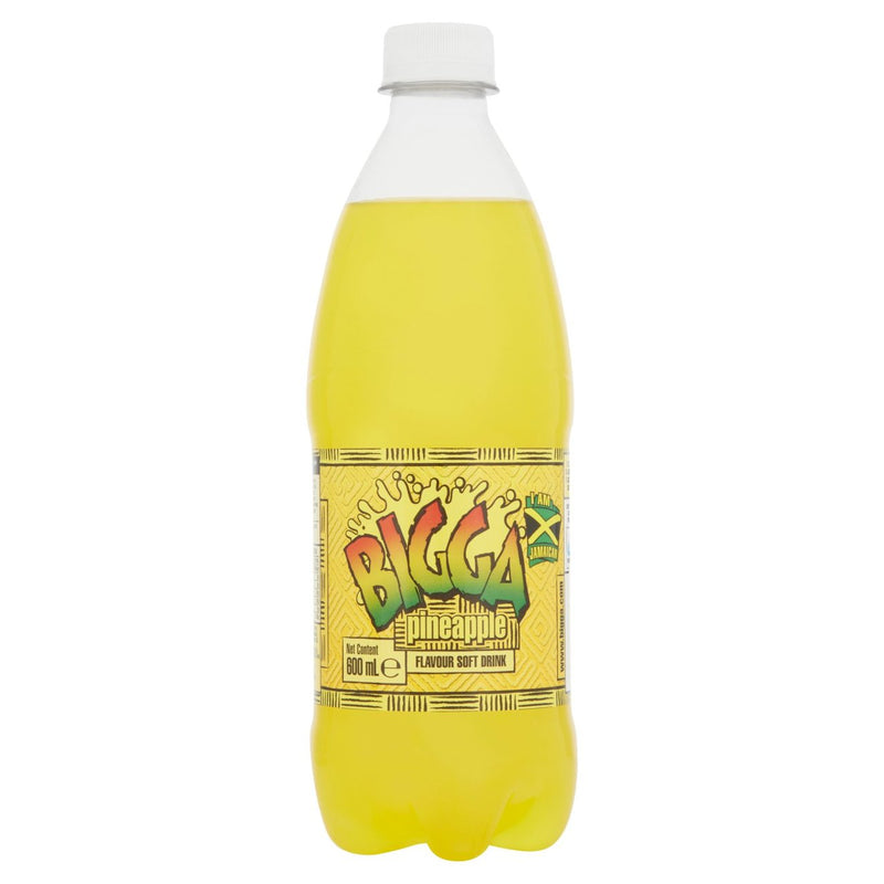 Bigga Pineapple Flavour Soft Drink 600ml, Case of 12 Bigga