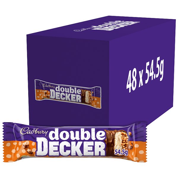 Cadbury Double Decker Chocolate Bar 54.5g Case of 48