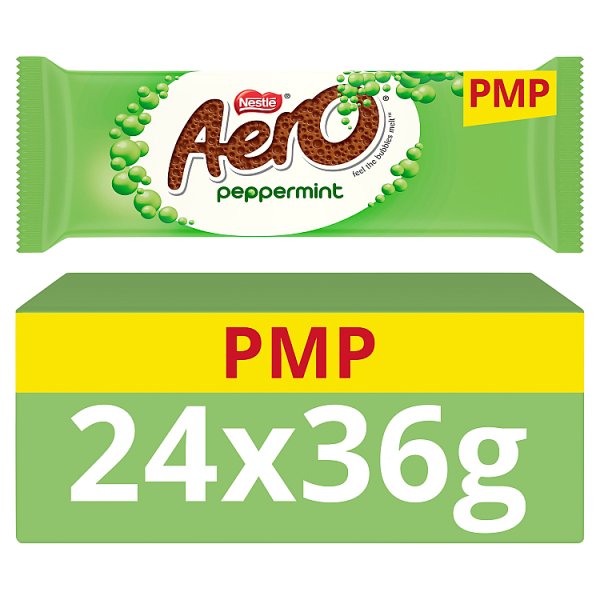 Aero Bubbly Peppermint Chocolate Bar 36g PMP 75p Case of 24