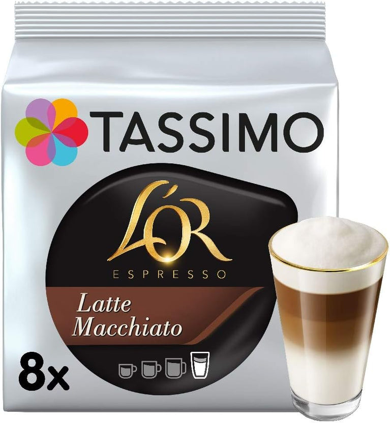 Tassimo L'OR Latte Macchiato Coffee Pods x8 Tassimo