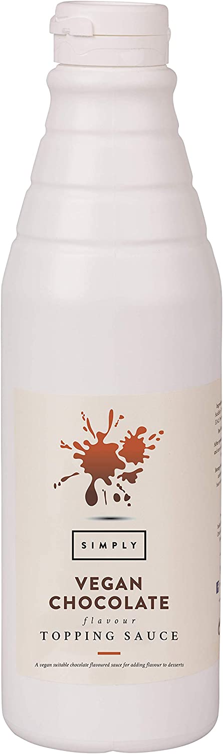 Simply Vegan Chocolate Flavour Topping Sauce 1kg, Case of 6 Simply