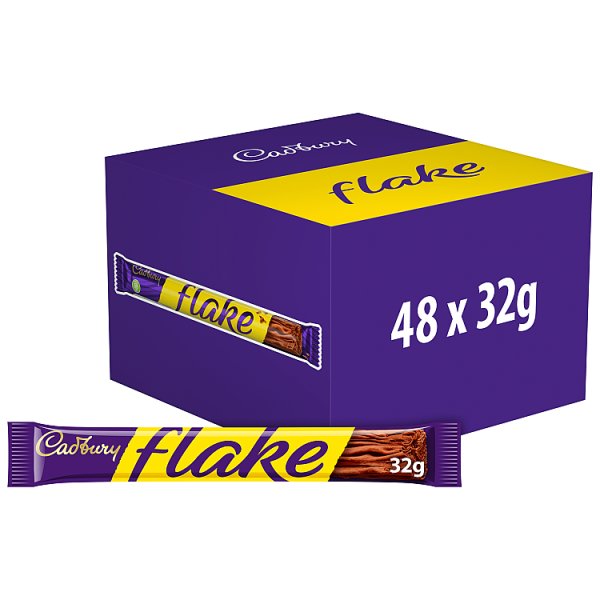 Cadbury Flake Chocolate Bar 32g Case of 48 Cadbury