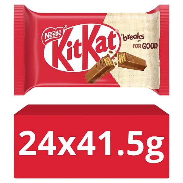 KitKat 4 Finger Milk Chocolate Biscuit Bar 41.5g Case of 24