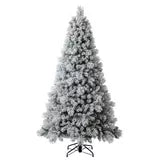 7.5ft (2.3m) Pre-Lit Glitter Flocked Artificial Christmas Tree with 1,150 Color-Changing Micro Twinkle LED Lights