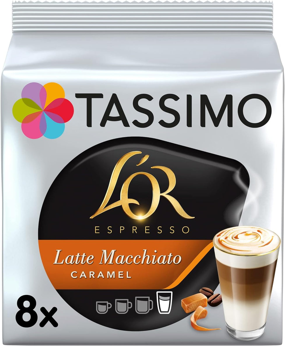 Tassimo L'OR Caramel Latte Macchiato Coffee Pods x8 Tassimo