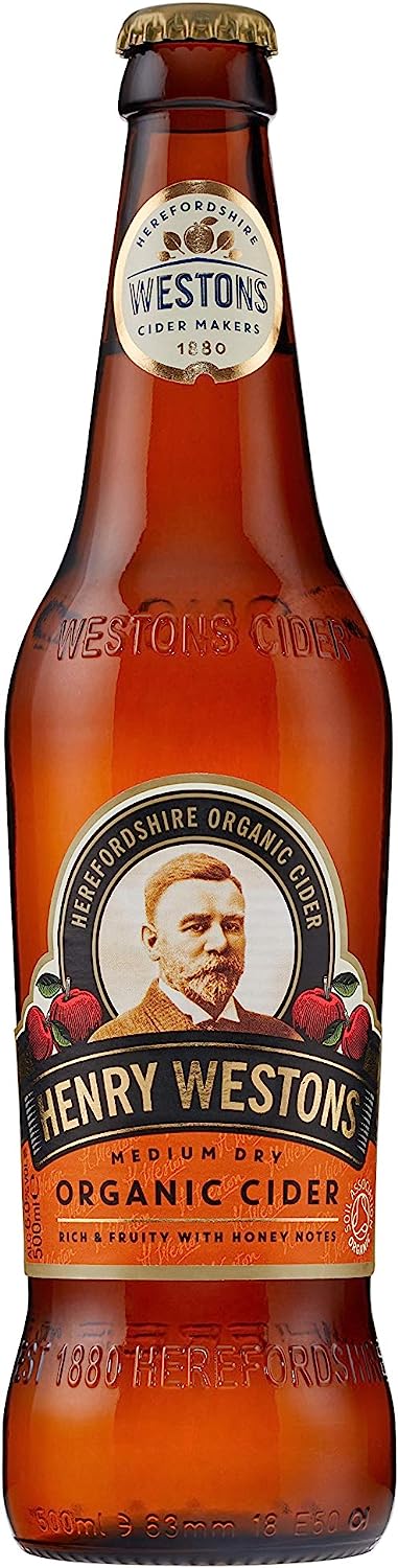 Henry Westons Organic Cider 500ml, Case of 8 Henry Westons