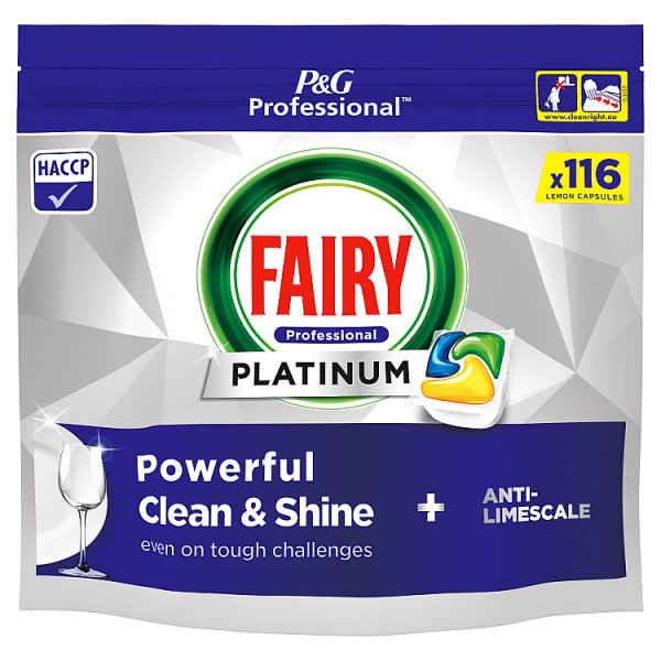 Fairy Professional Platinum Dishwasher Tablets, Fresh Lemon Scent Case of 2 Fairy