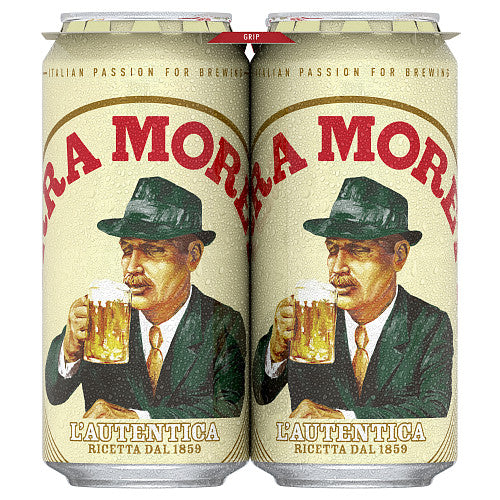 Birra Moretti Lager Beer 4x440ML Cans, Case of 6 Birra Moretti
