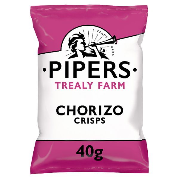 Pipers Trealy Farm Chorizo Crisps Grab Bag 40g Case of 24