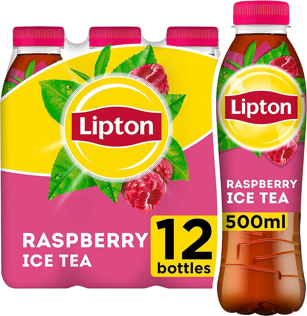 Lipton Raspberry Ice Tea 500ml [PM £1.25 ], Case of 12 Lipton