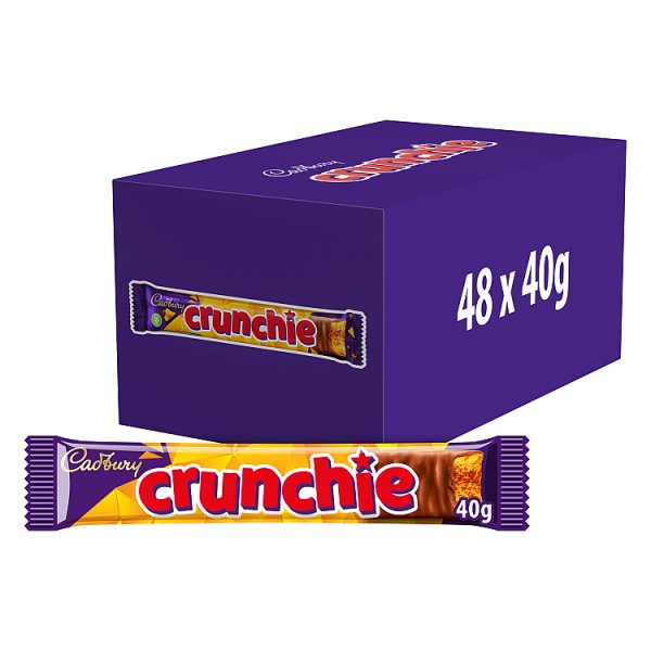 Cadbury Crunchie Chocolate Bar, 40g Case of 48